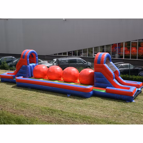 Carrera de obstáculos inflable de 5K, carrera de obstáculos inflable de 5K para el parque del castillo hinchable gigante a la venta