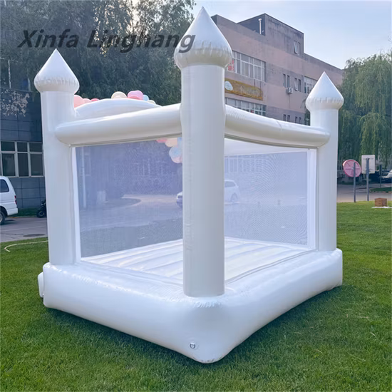 Casa de rebote blanca Castillos de boda Casa de salto Castillo blanco inflable-Chb1319