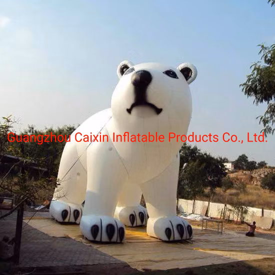 Modelo animal inflable modificado para requisitos particulares del animal inflable del oso polar de la mascota de la publicidad